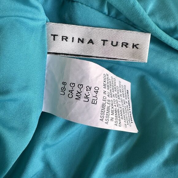 Trina Turk Capri Sherbet Halter Lace Up One Piece Swimsuit Sz 8 - Picture 7 of 8